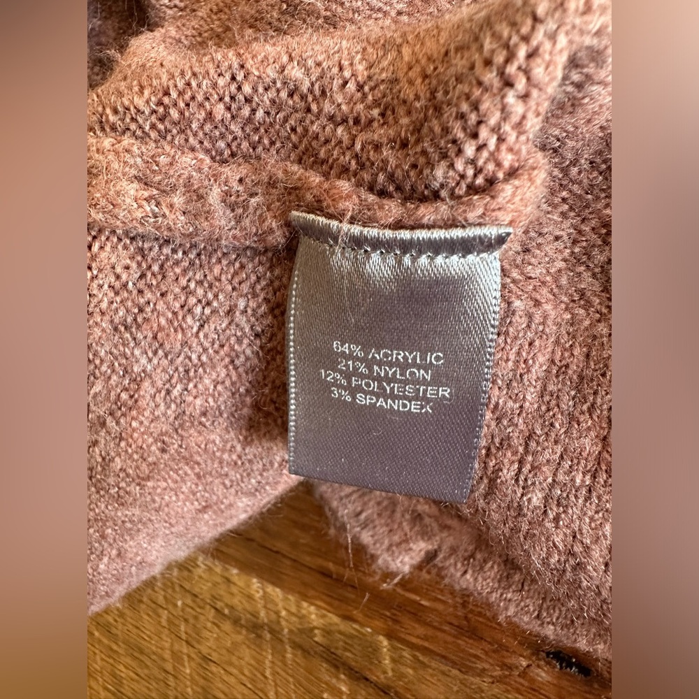 Marled Reunited Clothing Mauve Knit Duster Cardigan Sz M - Picture 4 of 4